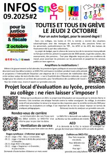 Lettre d'infos #2 septembre 2025