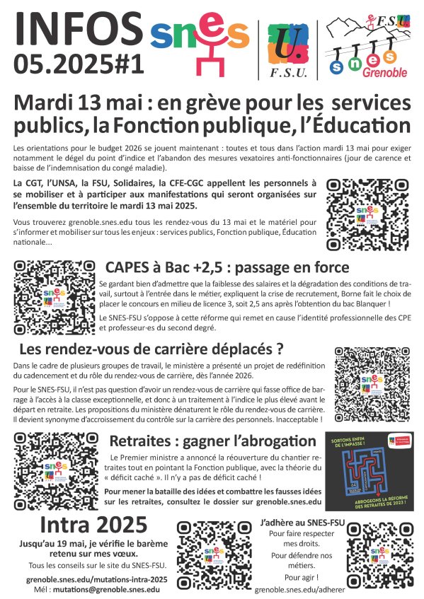 Lettre d'infos #1 mai 2025