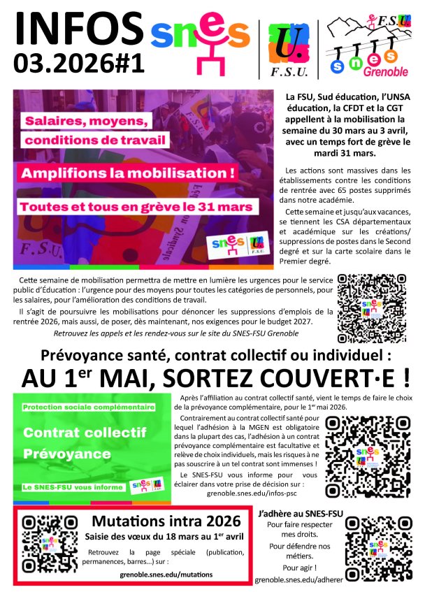 Lettre d'infos #1 mars 2026