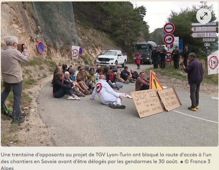 Un militant convoqué devant la justice pour s'être opposé au Lyon-Turin