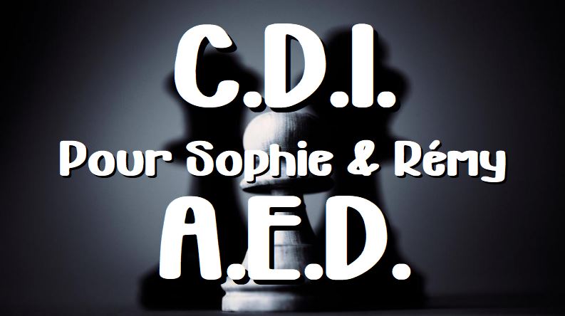 CDI AED pour Sophie et Rémy et les autres !